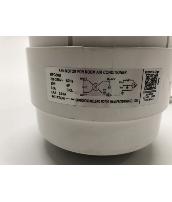 Motor Ventilador Evaporadora RPG60B 60W